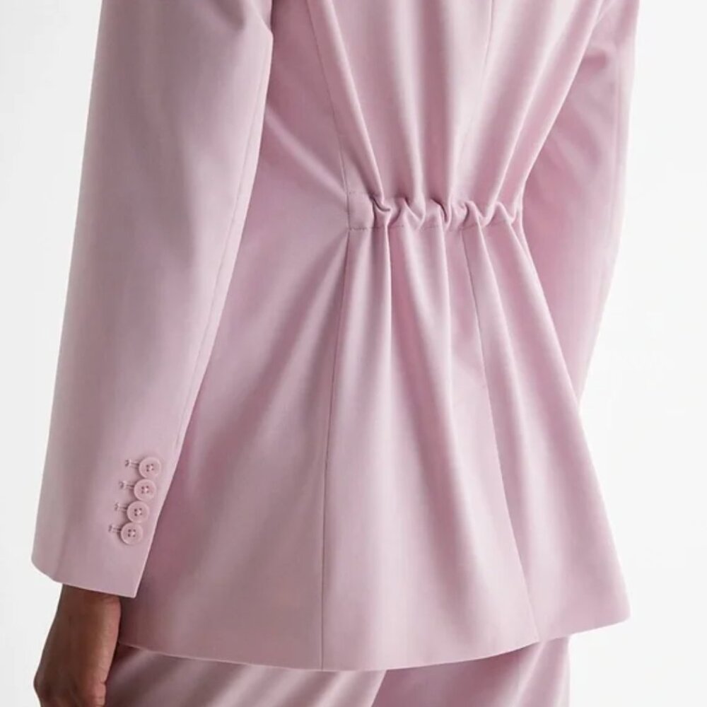 Express Double Breasted Cinched Boyfriend Blazer - Picture 3 of 8